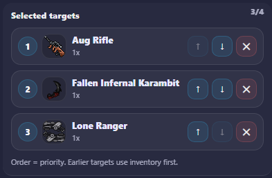 Priority order preview